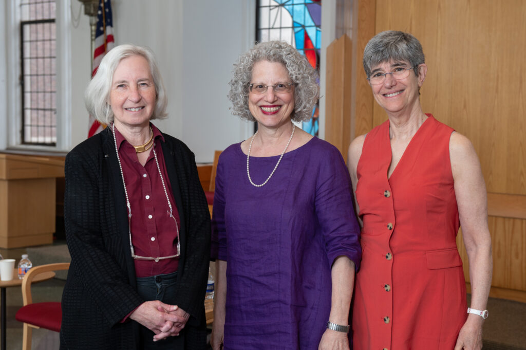 Chancellor Shuly Rubin Schwartz pictured with Martha Minow and Susan Strom